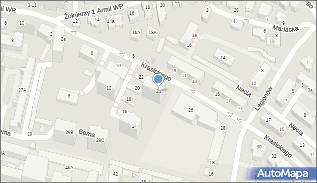 Gdynia, Krasickiego Ignacego, bp., 24, mapa Gdyni