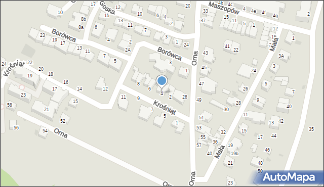 Gdynia, Krośniąt, 4, mapa Gdyni