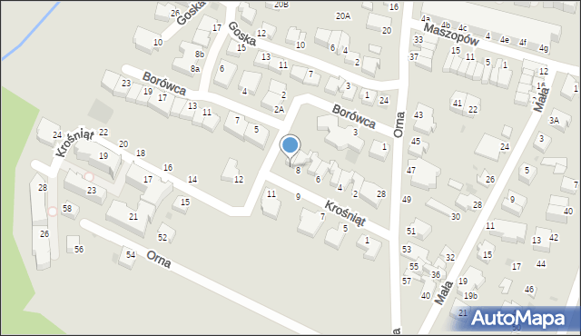 Gdynia, Krośniąt, 8a, mapa Gdyni