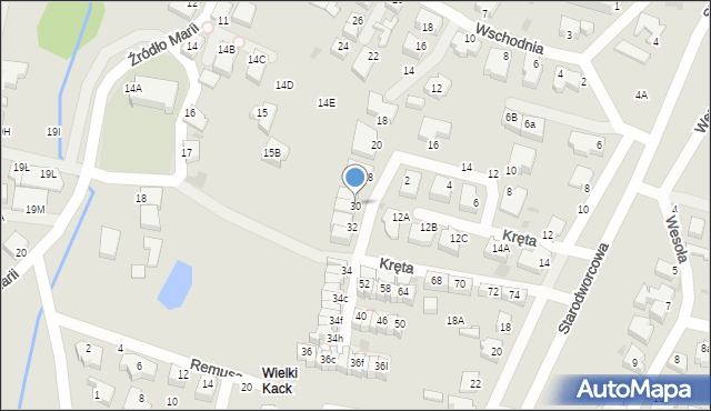 Gdynia, Kręta, 30, mapa Gdyni