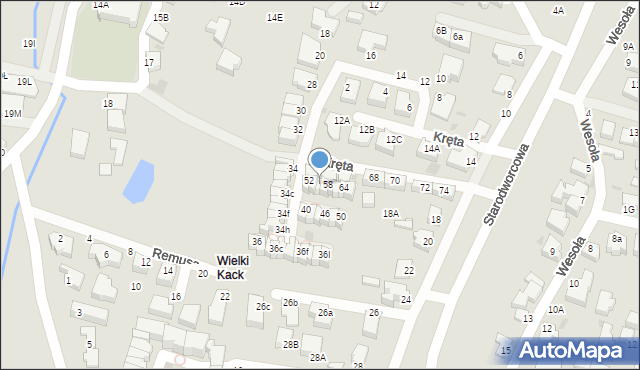 Gdynia, Kręta, 56, mapa Gdyni