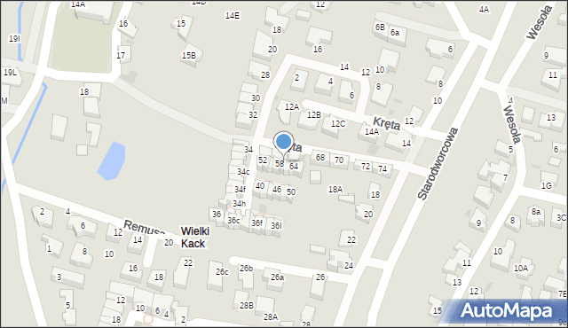 Gdynia, Kręta, 60, mapa Gdyni