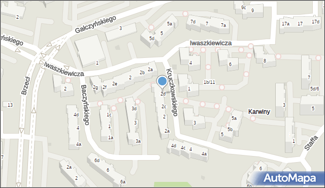 Gdynia, Kruczkowskiego Kazimierza, 2d, mapa Gdyni