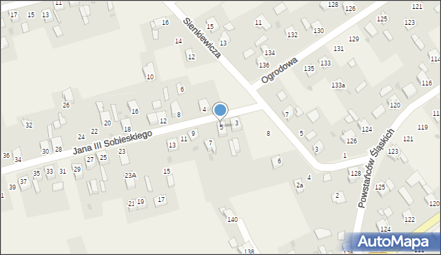 Gierałtowice, Króla Jana III Sobieskiego, 5, mapa Gierałtowice