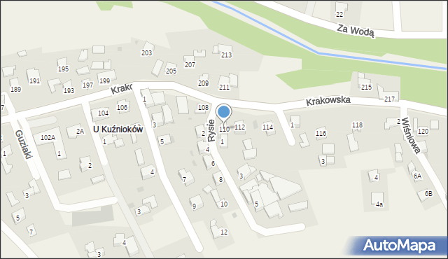 Gilowice, Krakowska, 110, mapa Gilowice