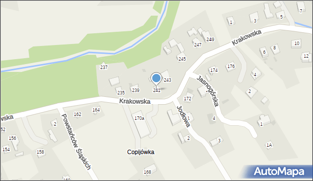 Gilowice, Krakowska, 241, mapa Gilowice