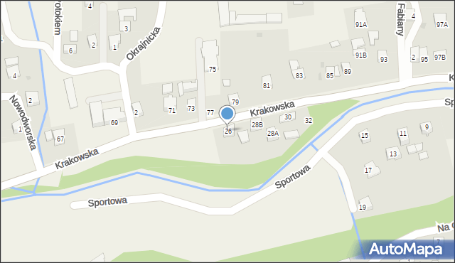 Gilowice, Krakowska, 26, mapa Gilowice