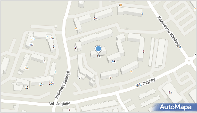 Giżycko, Króla Władysława Jagiełły, 8A, mapa Giżycko