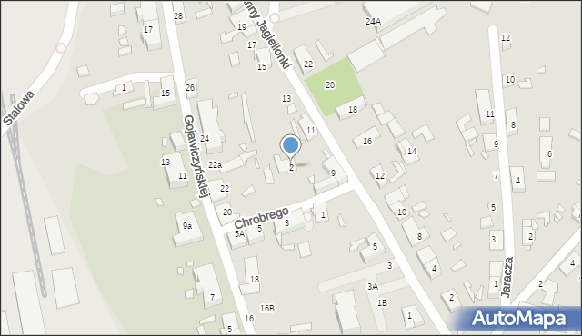 Gliwice, Króla Bolesława Chrobrego, 2, mapa Gliwic