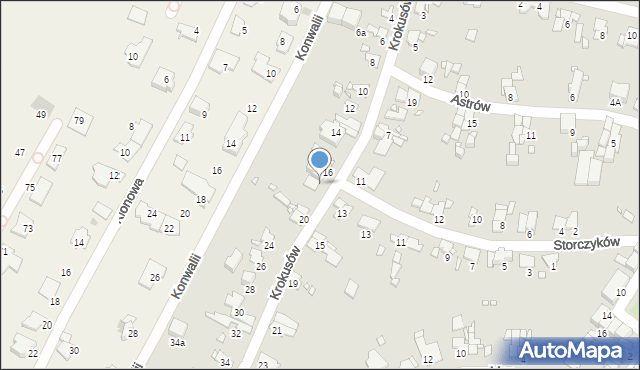 Gliwice, Krokusów, 18a, mapa Gliwic