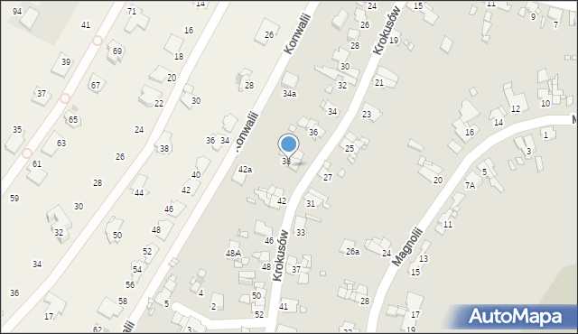 Gliwice, Krokusów, 40, mapa Gliwic