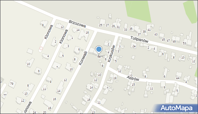 Gliwice, Krokusów, 6a, mapa Gliwic