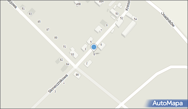 Głogów, Kresowa, 4, mapa Głogów