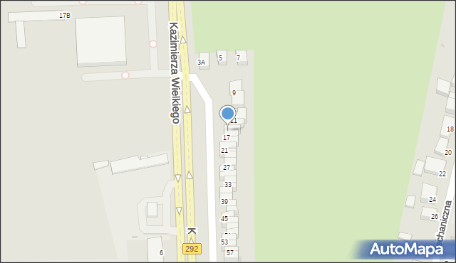 Głogów, Króla Kazimierza Wielkiego, 15, mapa Głogów