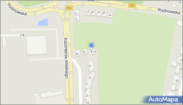 Głogów, Króla Kazimierza Wielkiego, 7, mapa Głogów