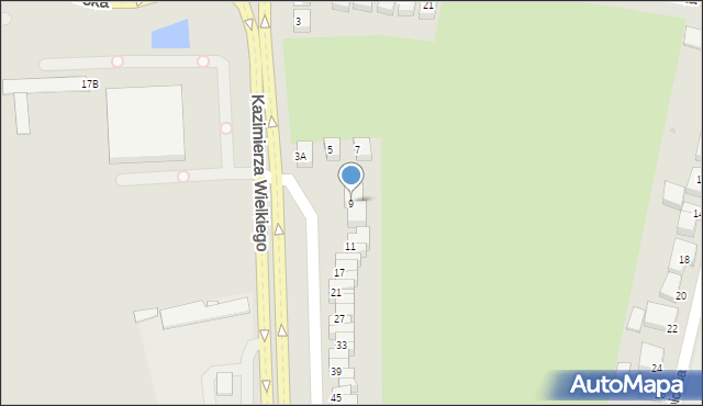 Głogów, Króla Kazimierza Wielkiego, 9, mapa Głogów