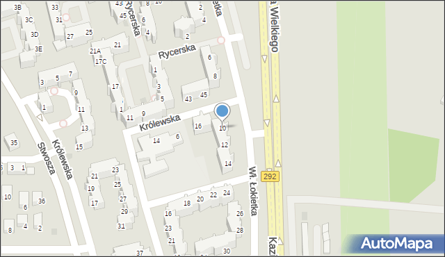 Głogów, Króla Władysława Łokietka, 10, mapa Głogów