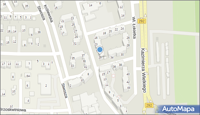 Głogów, Króla Władysława Łokietka, 19, mapa Głogów