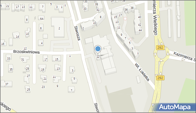 Głogów, Królewska, 12, mapa Głogów