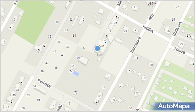 Głosków, Krótka, 7k, mapa Głosków