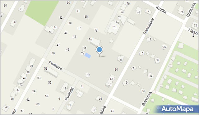 Głosków, Krótka, 7p, mapa Głosków