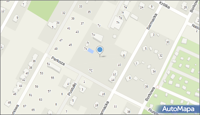 Głosków, Krótka, 7r, mapa Głosków