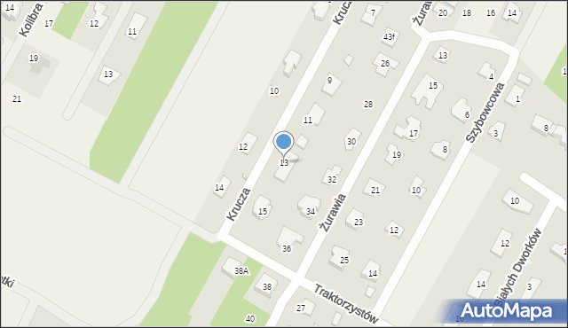 Głosków, Krucza, 13, mapa Głosków