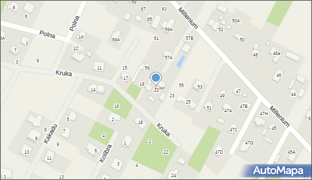 Głosków, Kruka, 21, mapa Głosków