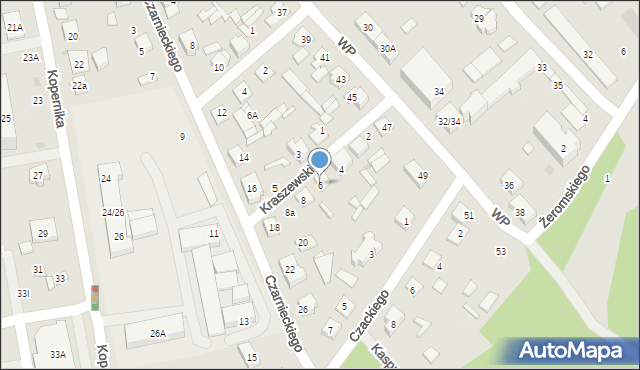 Głowno, Kraszewskiego Józefa Ignacego, 6, mapa Głowno