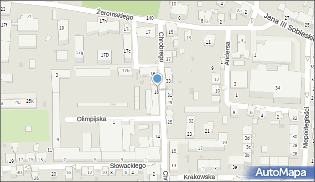 Głubczyce, Króla Bolesława Chrobrego, 16A, mapa Głubczyce