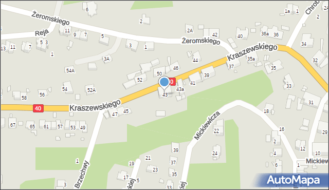 Głuchołazy, Kraszewskiego, 43, mapa Głuchołazy