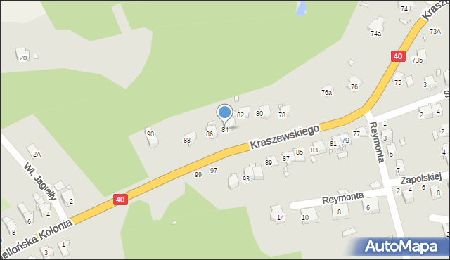 Głuchołazy, Kraszewskiego, 84, mapa Głuchołazy