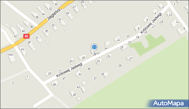 Głuchołazy, Królowej Jadwigi, 16, mapa Głuchołazy