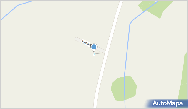 Gnaty, Krótka, 1, mapa Gnaty