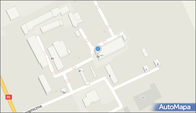 Gniew, Krasickiego, 8e, mapa Gniew