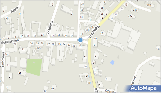 Gniewkowo, Króla Jana III Sobieskiego, 21, mapa Gniewkowo