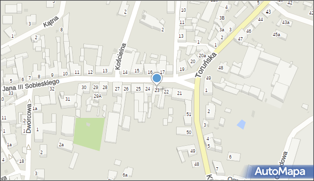 Gniewkowo, Króla Jana III Sobieskiego, 23, mapa Gniewkowo