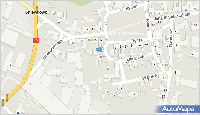 Gniewkowo, Króla Jana III Sobieskiego, 34a, mapa Gniewkowo