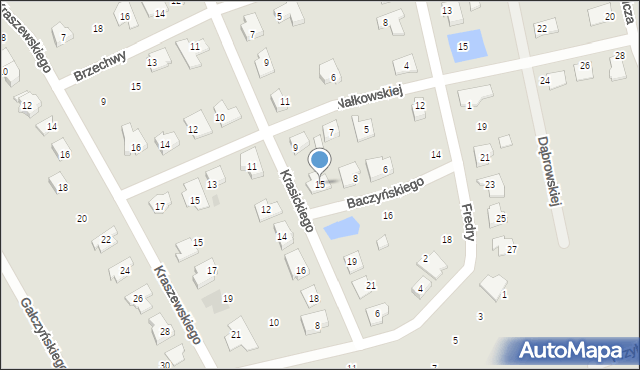 Gniezno, Krasickiego Ignacego, bp., 15, mapa Gniezna