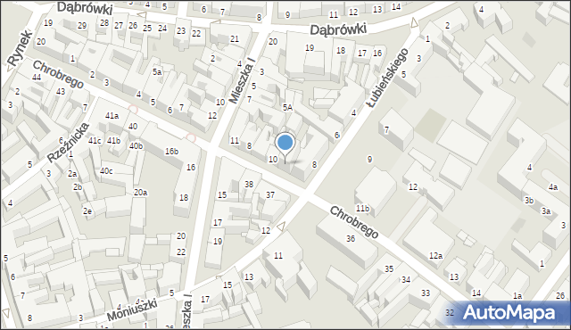 Gniezno, Króla Bolesława Chrobrego, 11, mapa Gniezna