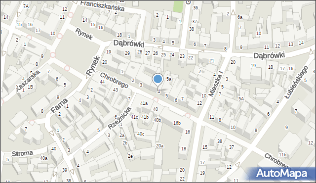 Gniezno, Króla Bolesława Chrobrego, 4, mapa Gniezna