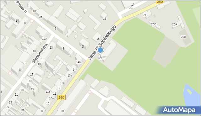 Gniezno, Króla Jana III Sobieskiego, 22, mapa Gniezna