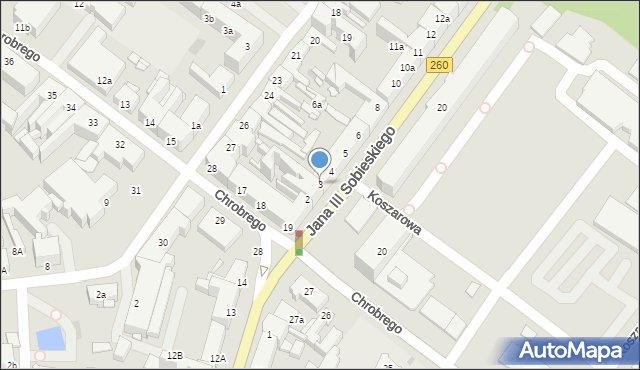 Gniezno, Króla Jana III Sobieskiego, 3, mapa Gniezna