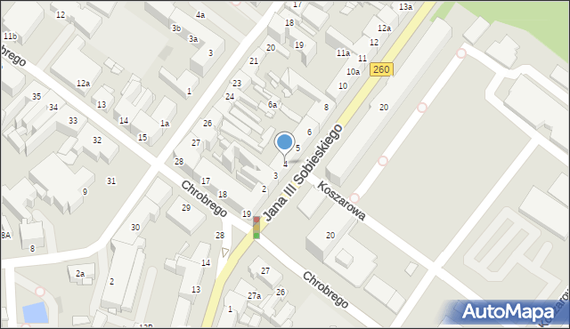 Gniezno, Króla Jana III Sobieskiego, 4, mapa Gniezna