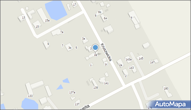 Gniezno, Kruszwicka, 1a, mapa Gniezna