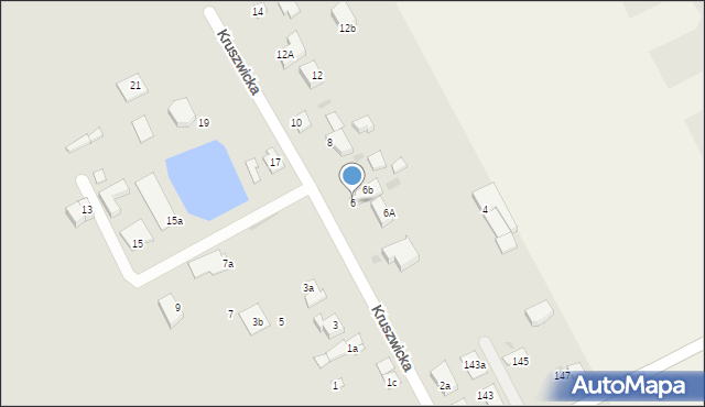 Gniezno, Kruszwicka, 6, mapa Gniezna