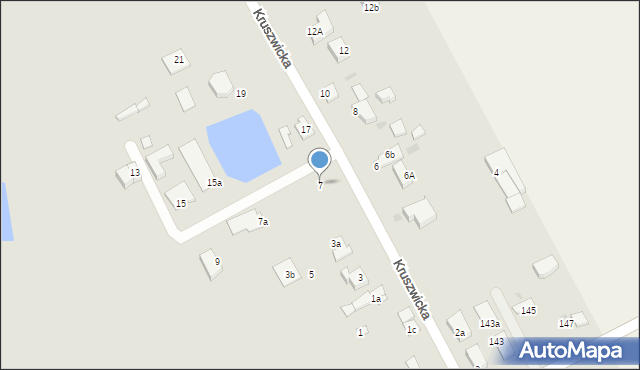 Gniezno, Kruszwicka, 7, mapa Gniezna