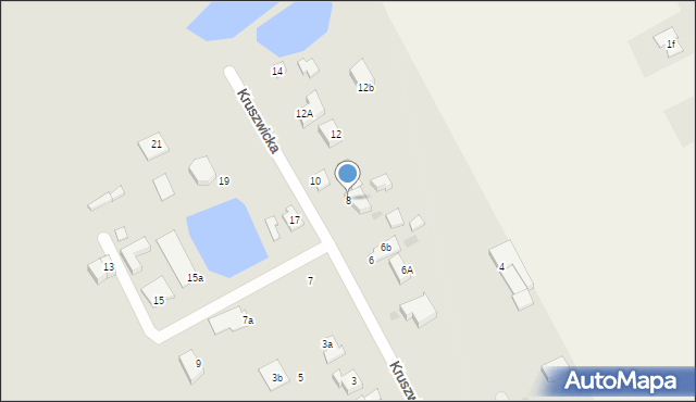 Gniezno, Kruszwicka, 8, mapa Gniezna