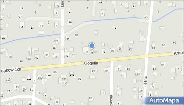 Gogolin, Krapkowicka, 76, mapa Gogolin