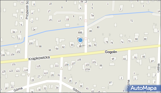 Gogolin, Krapkowicka, 88, mapa Gogolin